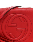Pebbled Calfskin Small Soho Disco Bag Vibrant Red