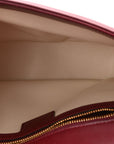 Calfskin Matelasse Small GG Marmont Shoulder Bag Rosso Ancora Red