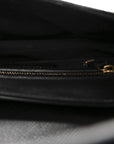 Grained Calfskin Saddle Bag Black