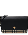 Calfskin Mini Vintage Check Note Bag Black