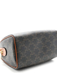 Triomphe Canvas Calfskin Small Boston Bag Tan