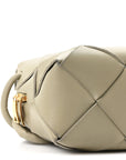Lambskin Maxi Intrecciato Small Cassette Camera Bag Travertine