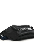 Recycled Sport Nylon Logo Embroidered Wheel Beltpack Black