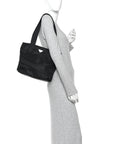 Tessuto Nylon Shopping Tote Black