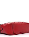 Calfskin Matelasse Medium GG Marmont Chain Shoulder Bag Hibiscus Red