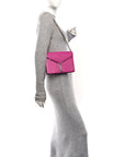 Smooth Calfskin Monogram Cassandra Clasp Bag Electric Fuchsia