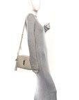 Calfskin Matelasse Monogram Lou Camera Bag Crema Soft