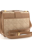 Raffia Calfskin 30 Montaigne Flap Bag Beige