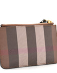 Kelbrook Exaggerated Check Canvas Card Case Birch Brown