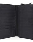 Nappa Intrecciato Continental Snap Wallet Grey