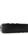 Giant Check Calfskin Large Camera Bag Black