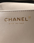 Suede Quilted Medium CHNL 25 Handbag Dark Grey