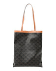 Triomphe Canvas Calfskin Flat Shopper Tote Honey