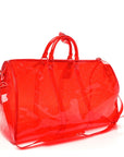PVC Monogram Keepall Bandouliere 50 Grenadine Red