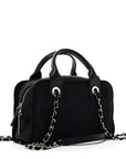 Mixed Fibers Small Deauville Bowling Bag Navy Blue