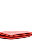 Nappa Intrecciato Continental Wallet on Chain Red