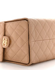 Caviar Quilted Medium CHNL 25 Handbag Beige