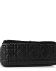 Calfskin Cannage Small Caro Bag Black