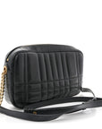Lambskin Quilted Small Lola Camera Bag Black