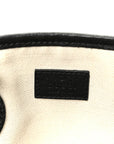 Textured Dollar Calfskin Small Ophidia Shoulder Tote Bag Black