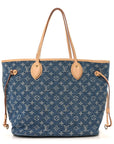 Monogram Denim Neo Neverfull MM Blue