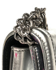 Metallic Calfskin Small Devotion Crossbody Bag Silver