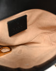 Calfskin Matelasse Super Mini GG Marmont Shoulder Bag Black