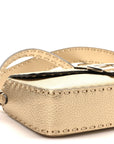 Cuoio Roma Sellerissima Nappa Sintetica Tape Stitch Baguette Platino