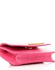 Calfskin Crocodile Embossed La Ceinture Bello Double Tour Belt Bag Pink