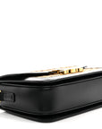Velvet Calfskin Leopard Print Teen Triomphe Bag Brown Black