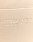 Calfskin Intrecciato Small Castello Bucket Bag White
