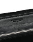 Nappa Intrecciato Zip Around Wallet Black