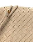 Suede Intrecciato Small Loop Camera Bag Sand