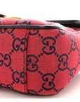 Monogram Multicolor Matelasse Diagonal Floral Embroidered Super Mini GG Marmont Shoulder Bag Red Blue Multicolor