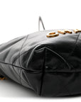 Shiny Calfskin Quilted Mini CHNL 22 Black