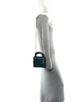 Patent Cannage Mini Lady Dor Blue