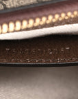 GG Supreme Monogram Textured Dollar Calfskin Mini Ophidia Chain Bag Beige Ebony
