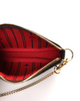 Damier Ebene Complice Trunks and Bags Mini Pochette Accessories Red