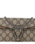 GG Supreme Monogram Super Mini Dionysus Shoulder Bag Taupe
