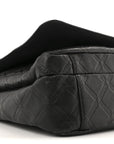 Calfskin Embossed Medusa Messenger Bag Black