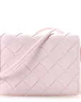Nappa Intrecciato Card Case On Strap Bliss