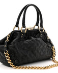 Calfskin Quilted Stam Black
