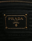 Tessuto Nylon Gaufre Shopping Satchel Black