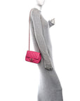 Lambskin Quilted Mini Square Flap Pink