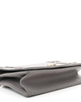 Grained Calfskin Medium D1ORama Flap Bag Gris