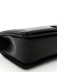 Grained Calfskin Quilted New Medium Boy Flap Black