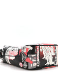 X JAMES JEAN Vitello DNA Flat Messenger Bag Black
