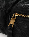 Calfskin Quilted Stam Black