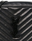 Calfskin Matelasse Monogram Monochrome Lou Camera Bag Black