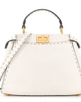 Cuoio Romano Selleria Mini Peekaboo Iconic Satchel White